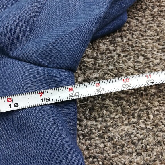 Bespoke Paul Stuart Sport Coat Blazer Linen Peak Lapel Blue 38R USA Made - Picture 8 of 11